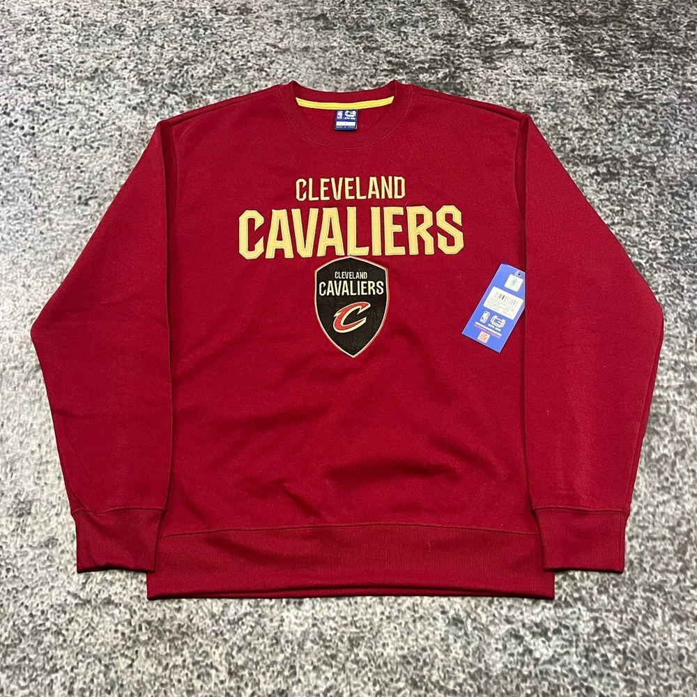 NWT Cleveland Cavaliers Fleece Crewneck Long Sleeve Mens Large Ultra Game NBA
